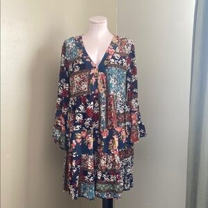 Bohemian Floral Patchwork Dress